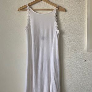 White midi dress